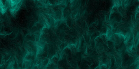Abstract Mysterious Emerald Swirls: An abstract composition of swirling emerald green patterns against a deep black background, evoking a sense of ethereal beauty and enigmatic depth. Design © Faiyaz