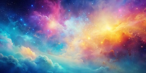 Soft Pastel Abstract Space Background - Minimalist Cosmic Art