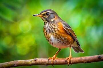 Spectacled Thrush Bird Portrait - Wildlife Photography