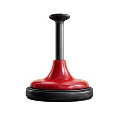 A plunger with rubber suction cup isolated on transparent background