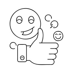 emoji thumbs up icon, emoji thumbs up vector illustration-simple illustration of emoji thumbs up , perfect for emoji thumbs up logos and icons