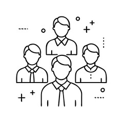 employees icon, employees vector illustration-simple illustration of employees , perfect for employees logos and icons