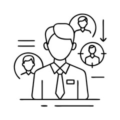 employees icon, employees vector illustration-simple illustration of employees , perfect for employees logos and icons