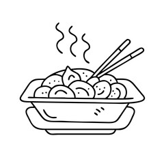chinese food icon, chinese food vector illustration-simple illustration of chinese food , perfect for chinese food logos and icons