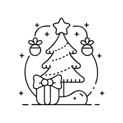 christmas icon, christmas vector illustration-simple illustration of christmas , perfect for christmas logos and icons