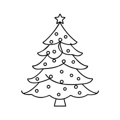 christmas tree icon, christmas tree vector illustration-simple illustration of christmas tree , perfect for christmas tree logos and icons