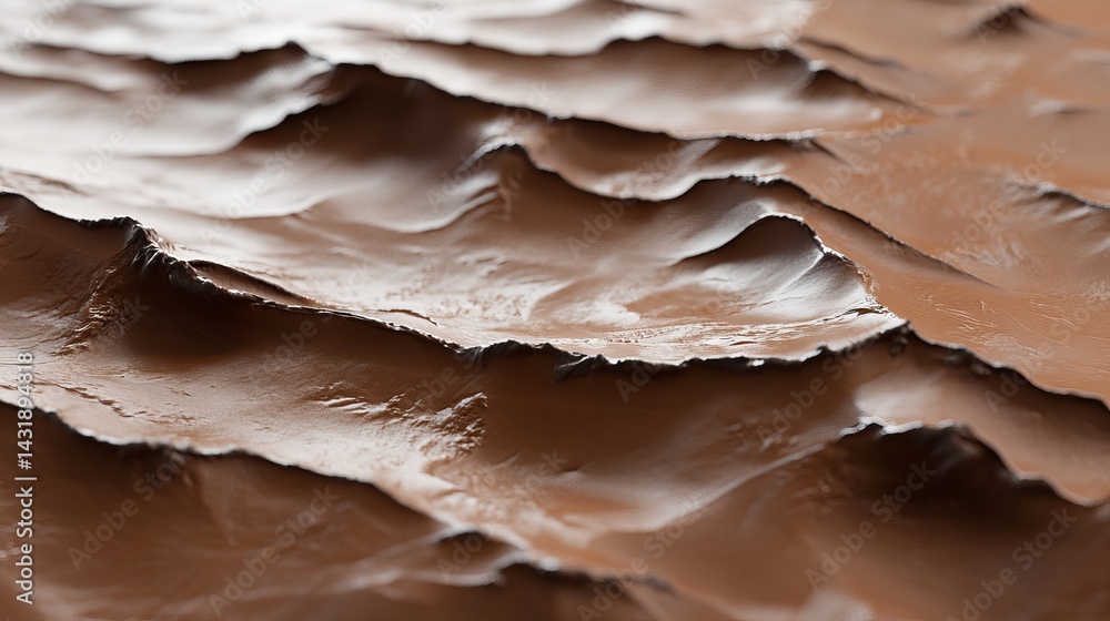 Poster abstract brown texture background rich chocolate waves smooth creamy surface digital art design elem
