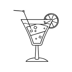 cocktail icon, cocktail vector illustration-simple illustration of cocktail , perfect for cocktail logos and icons
