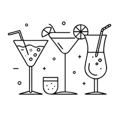 cocktail drinks icon, cocktail drinks vector illustration-simple illustration of cocktail drinks , perfect for cocktail drinks logos and icons