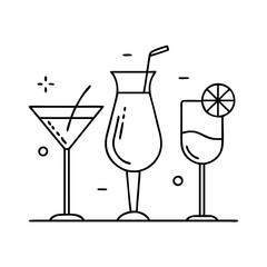 cocktail drinks icon, cocktail drinks vector illustration-simple illustration of cocktail drinks , perfect for cocktail drinks logos and icons