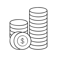coins flat icon, coins flat vector illustration-simple illustration of coins flat , perfect for coins flat logos and icons