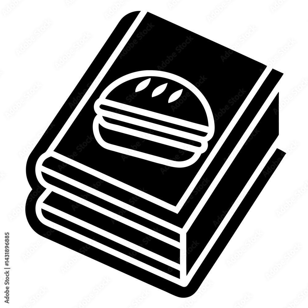 Wall mural vector illustration of a book stack icon for web and mobile communication design