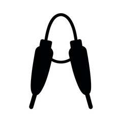 Jumper Wires Black Vector Silhouette