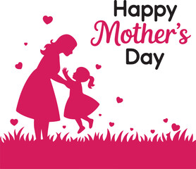 Cute Mother’s Day Greeting Card Design – Vector EPS