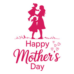 Cute Mother’s Day Greeting Card Design – Vector EPS