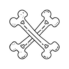 crossed bones icon, crossed bones vector illustration-simple illustration of crossed bones , perfect for crossed bones logos and icons