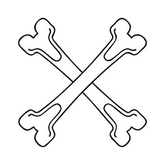 crossed bones icon, crossed bones vector illustration-simple illustration of crossed bones , perfect for crossed bones logos and icons