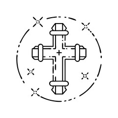 cross icon, cross vector illustration-simple illustration of cross , perfect for cross logos and icons