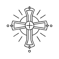 cross icon, cross vector illustration-simple illustration of cross , perfect for cross logos and icons