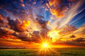 Obraz premium Sunburn Relief: Sunrise, Sunset, Repeat - Stock Photo