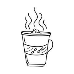 cup with steam icon, cup with steam vector illustration-simple illustration of cup with steam , perfect for cup with steam logos and icons