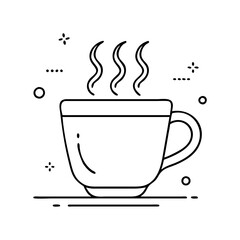 cup with steam icon, cup with steam vector illustration-simple illustration of cup with steam , perfect for cup with steam logos and icons