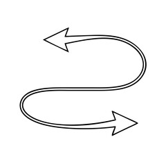 curved arrow icon, curved arrow vector illustration-simple illustration of curved arrow , perfect for curved arrow logos and icons