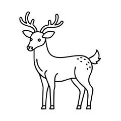 Obraz premium deer icon, deer vector illustration-simple illustration of deer , perfect for deer logos and icons