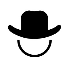 Cowboy Hat Icon Vector Illustration