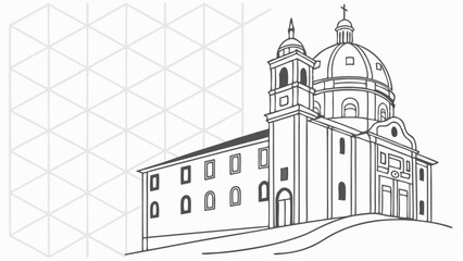 vector illustration of church