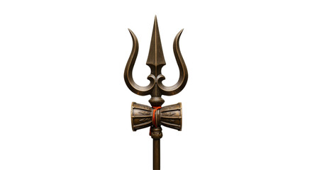 The trident of Lord Shiva isolated on transparent background, , Trishula, Trishul the symbol of Lord Shiva, PNG 