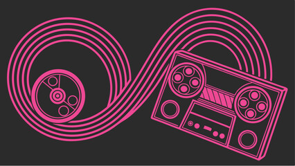 vector illustration of a music background