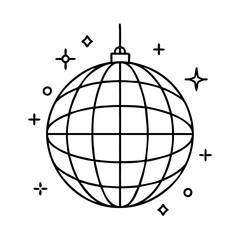 disco ball icon, disco ball vector illustration-simple illustration of disco ball , perfect for disco ball logos and icons