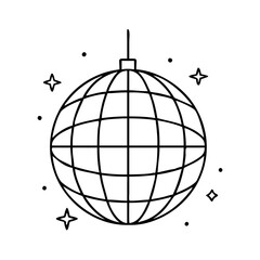 disco ball icon, disco ball vector illustration-simple illustration of disco ball , perfect for disco ball logos and icons