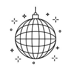 disco ball icon, disco ball vector illustration-simple illustration of disco ball , perfect for disco ball logos and icons