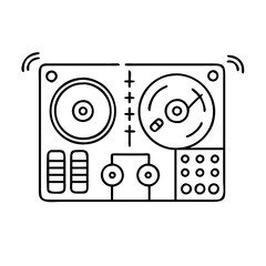 dj equipment icon, dj equipment vector illustration-simple illustration of dj equipment , perfect for dj equipment logos and icons