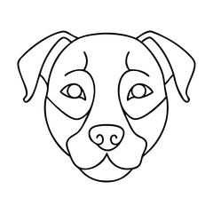 dog head icon, dog head vector illustration-simple illustration of dog head , perfect for dog head logos and icons