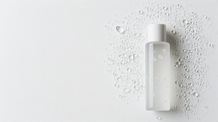 White bottle, water drops, background, beauty
