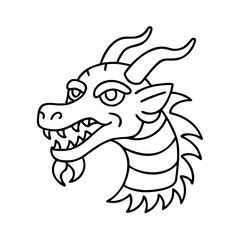 dragon icon, dragon vector illustration-simple illustration of dragon , perfect for dragon logos and icons