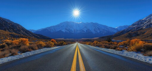 Majestic Mountain Road: A Scenic Drive Through Autumnal Landscapes