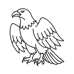 eagle icon, eagle vector illustration-simple illustration of eagle , perfect for eagle logos and icons