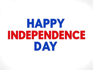 A happy independence day text and us happy 4th of July.