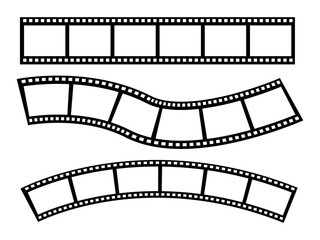 Movie strip Film Strip Movies Film background Black filled vector illustration. 