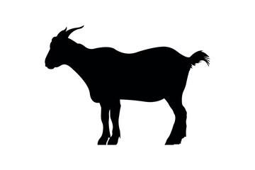 goat black silhouette vector design
