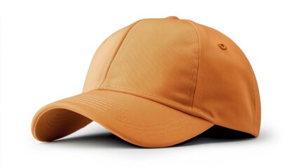 Orange cap mockup isolated on white background. Generative AI