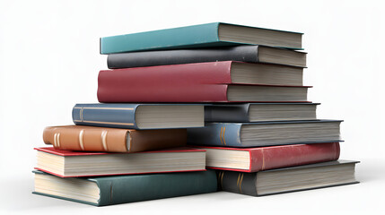 A colorful stack of various books with a mix of hardcovers and paperbacks, creating a cozy reading atmosphere.