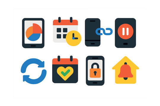 device-wide wellbeing features: system-wide usage overlay, unified break scheduler, shared time goals, pause all devices icon, sync mode button, weekly health mode, usage lockout