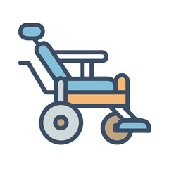 Minimalist Wheelchair Illustration for Healthcare Accessibility and Inclusion