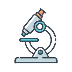 Microscope Icon for Scientific Research and Study