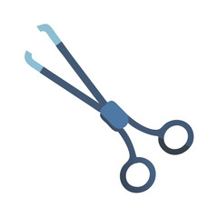 Vector illustration of a medical clamp on black backdrop